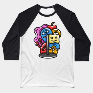 Alien Monster Doodle Baseball T-Shirt